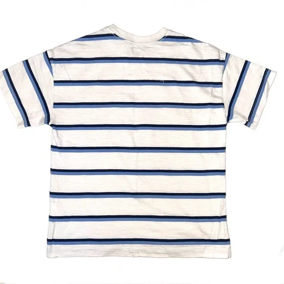 Old Navy light gray with Blue Striped Tee NWOT - Picture 4 of 4